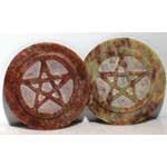 Pentagram Altar Tile, Soapstone 3"