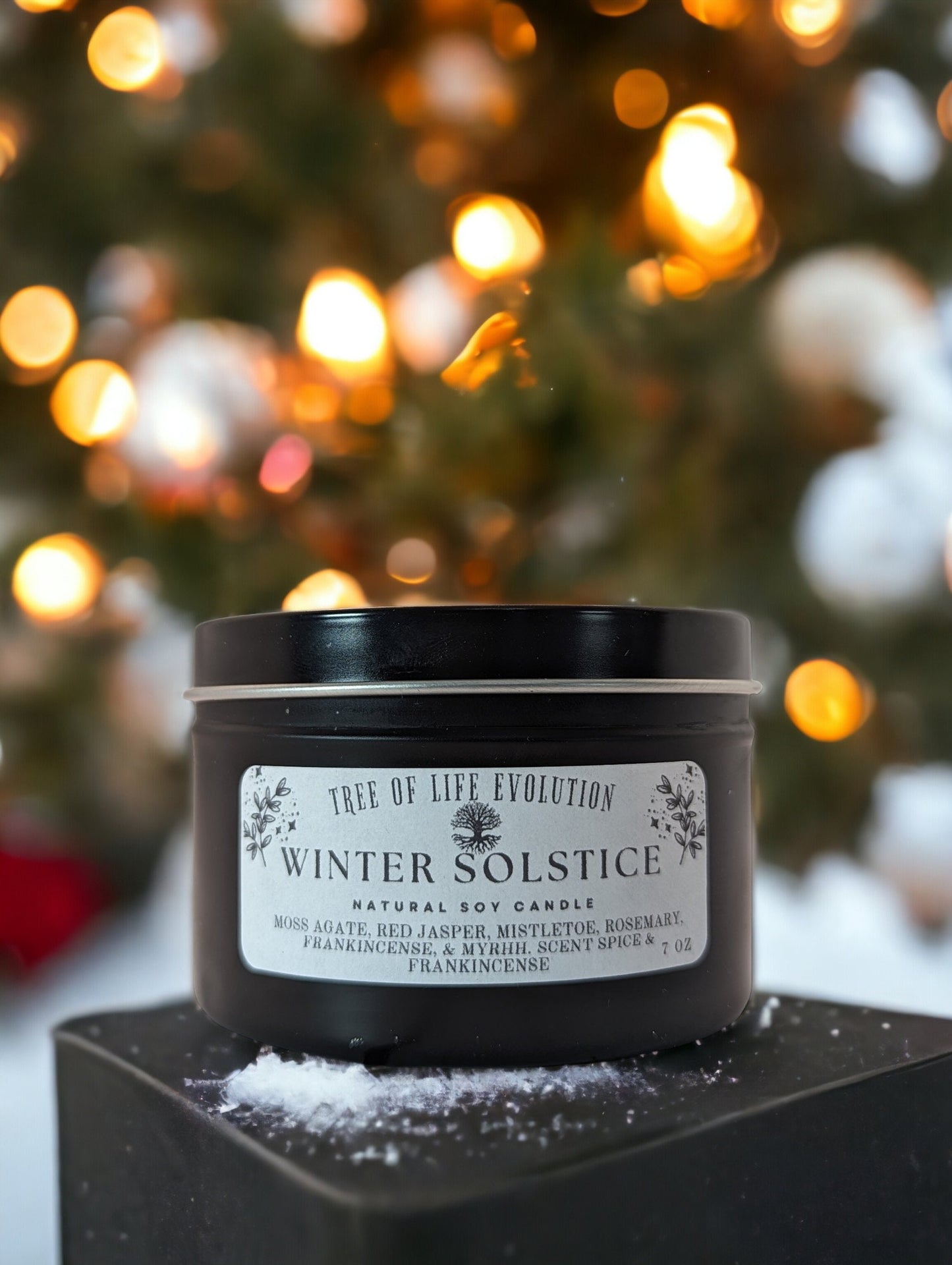Winter Solstice Hand Poured Soy Candle | Yule Soy Candle